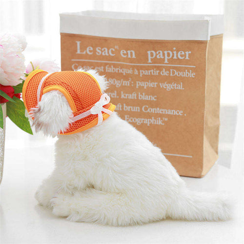 Adjustable pet hat made of breathable cotton
