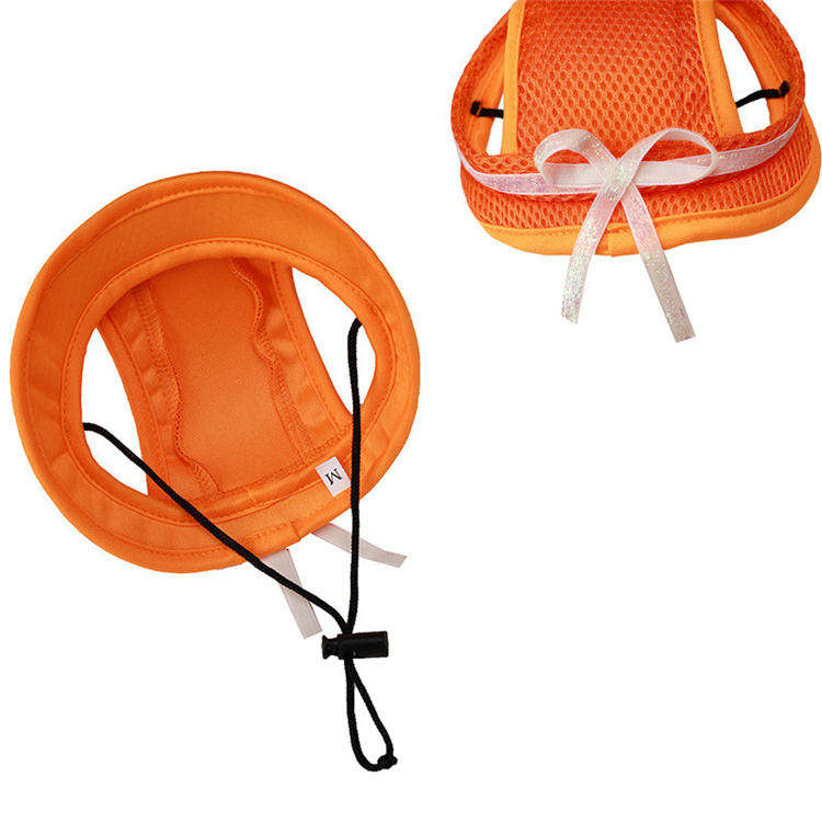 Adjustable pet hat made of breathable cotton